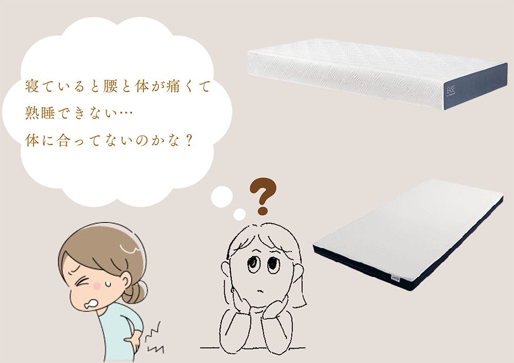 トゥルースリーパーマットレス腰痛い理由，腰痛理由,