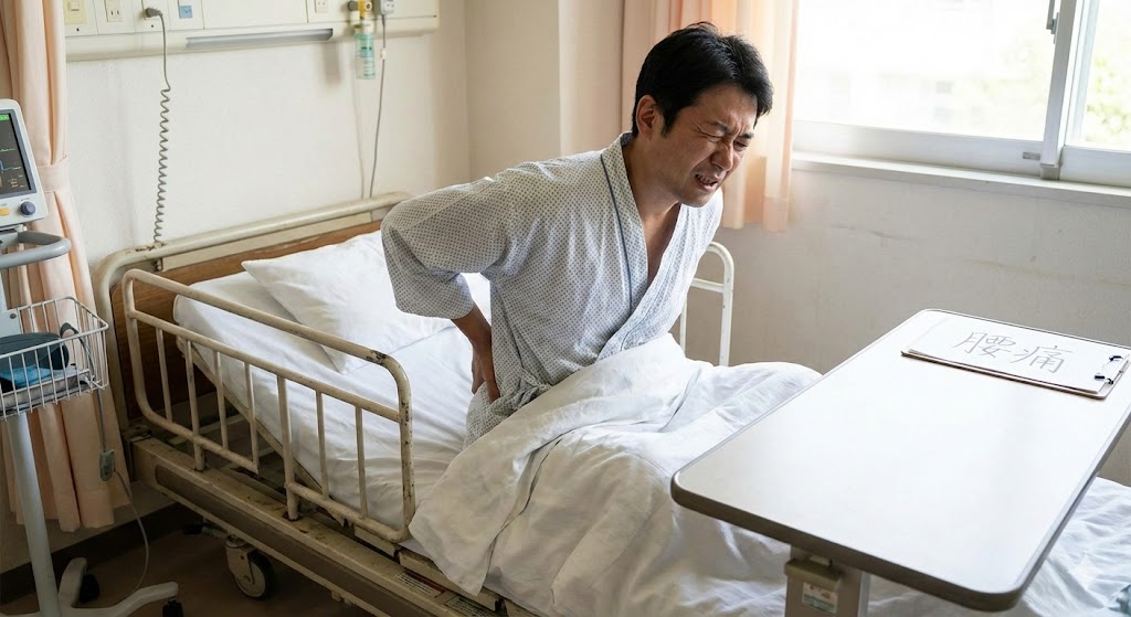 病院ベッド腰痛対策,