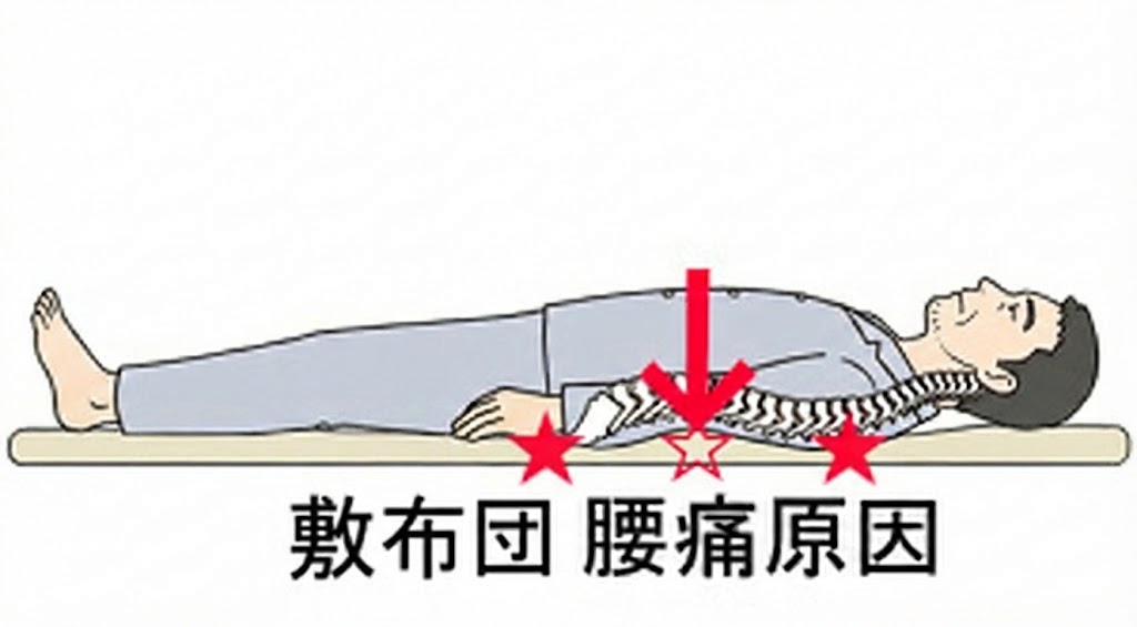 せんべい敷布団に寝ると腰いたい理由,