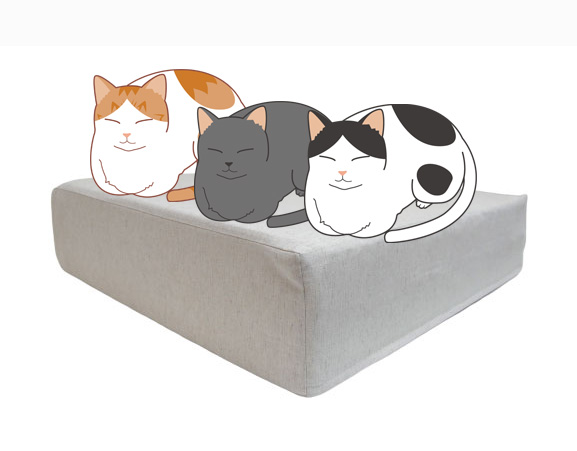 香箱座りできる最高級ジャンボクッション