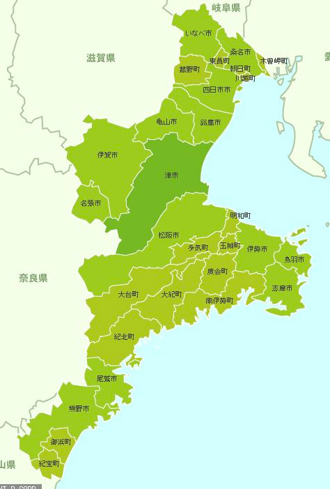 三重県市町村地図