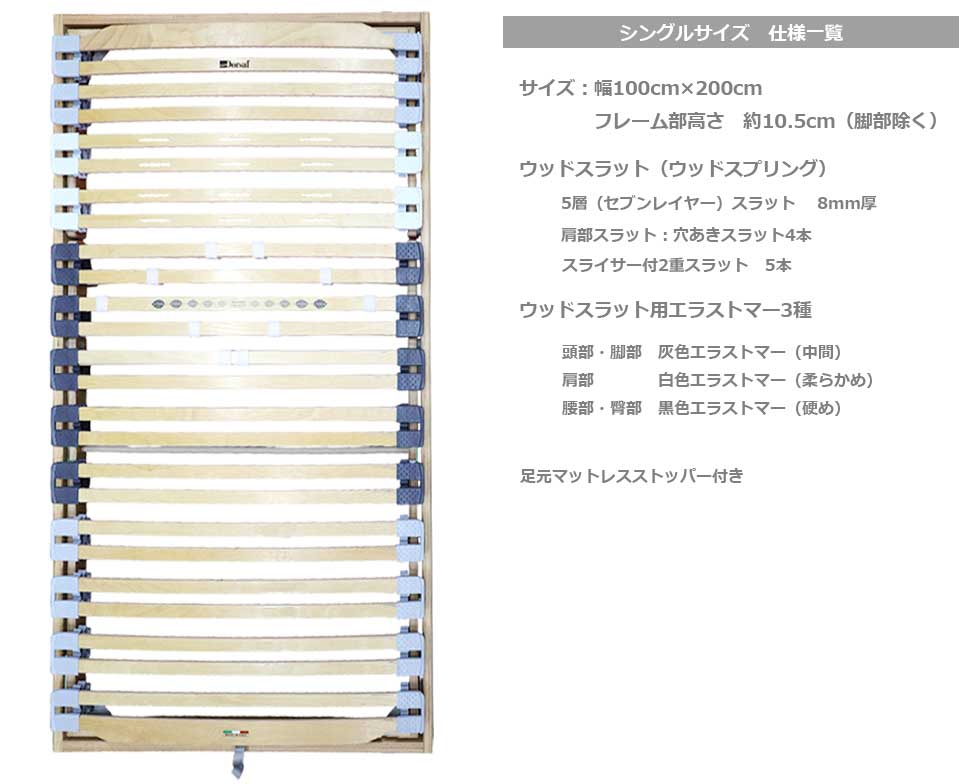 ウッドスプリングベッド,Energy/Ga（手動リクライニング）