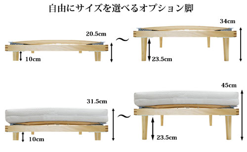 ベッドの高さが変わるベッド