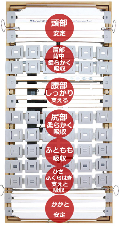 寝て腰肩が楽、骨格体のラインに沿うウッドスプリングベッドの最高峰